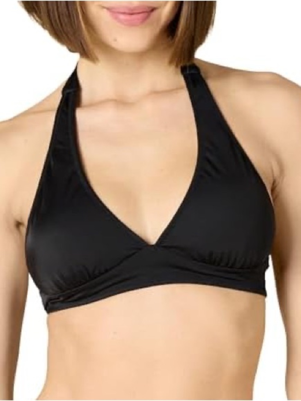 Skye Swimwear Black Halter Bikini Top Swimsuit Bathing Suit Size Large